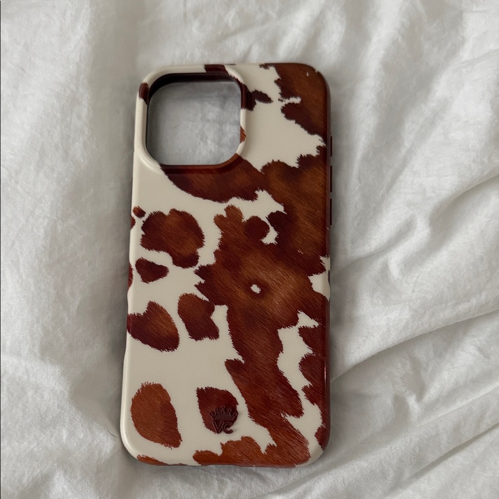 Velvet Caviar iPhone 16 pro max Brown Cowprint Case